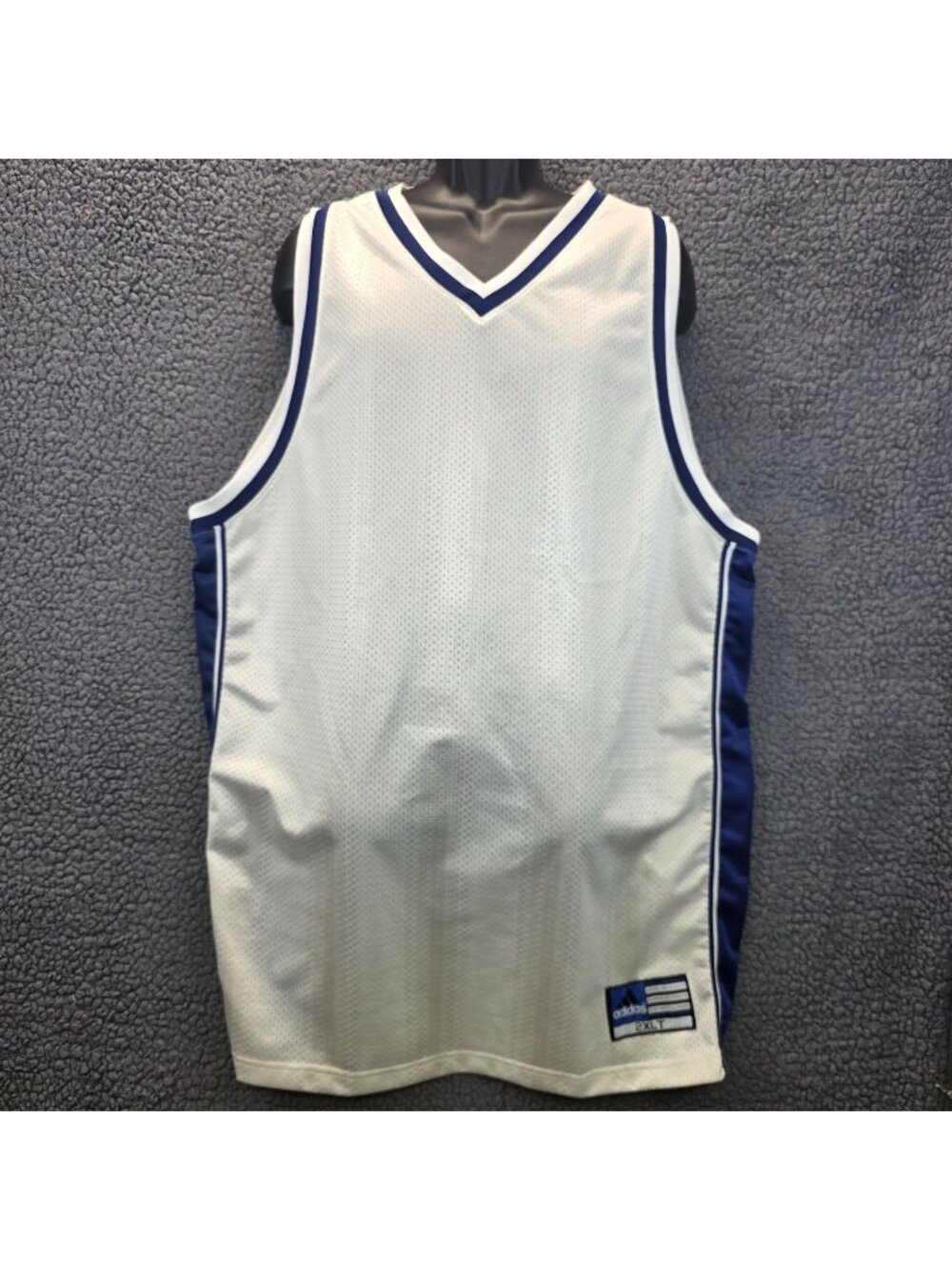 Adidas Basketball Jersey 2XLT White Colorblock Athletic Sporty BlokeCore Retro